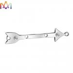 38x8MM SS Sideways Arrow Pendant Custom Engraving Charms for sale