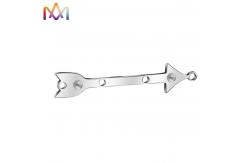 China 38x8MM SS Sideways Arrow Pendant Custom Engraving Charms supplier