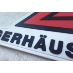 Red And White Embossed Silicon Badges Customized Soft Rubber Logos PVC Patches for sale