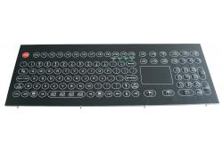 China 108 Keys IP65 Industrial Membrane Keyboard Top Panel Mounting supplier