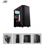 Micro ATX cpu Computer Cabinet RGB Light 12CM With Full Acrylic Panel for sale