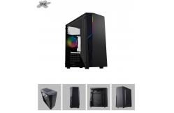 China Micro ATX cpu Computer Cabinet RGB Light 12CM With Full Acrylic Panel supplier