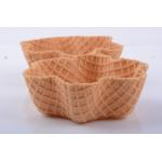 Crispy Tart Chocolate Waffle Cones For Ice Cream , 35mm Height for sale