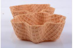 China Crispy Tart Chocolate Waffle Cones For Ice Cream , 35mm Height supplier