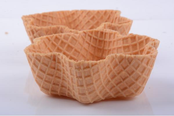 Crispy Tart Chocolate Waffle Cones For Ice Cream , 35mm Height