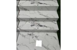 China Customize Luxury Porcelain Marble Stair Ceramic Tiles Full Body Glazed Non Slip supplier