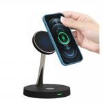 FCC LED Night Light Phone Charger All In One Wireless Charger With Zinc Alloy Bracker for sale