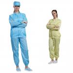 Cleanroom ESD Anti Static Garments 52*34*54cm Smock Cotton Lab Coat for sale