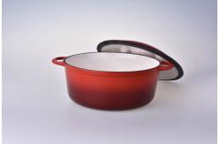 China Enamel round cast iron casserole 22cm supplier