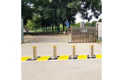 China 350w Integrated Retractable Parking Bollards 120 Tons 60 Db Automatic Rising Bollards supplier