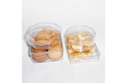 China Transparent Food Grade Round Container PET Plastic Box With Clear Lid supplier