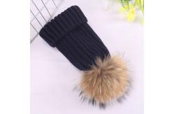 China Adults Wool Top Knit Beanie Hats Plush Style Quick Dry Eco Friendly Feature supplier