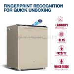 ISO9001 ISO14001 Solid Steel Double Alarm Smart Safe Box With Fingerprint Auto Open