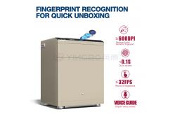 China ISO9001 ISO14001 Solid Steel Double Alarm Smart Safe Box With Fingerprint Auto Open supplier