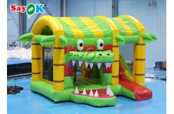 China Small Multi fun Crocodile Inflatable Bounce Castle House Slide For Kid supplier