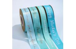 China Flower Shop Gift Packing Wrapping Twill Ribbon Printing With Logo supplier