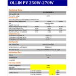 Durable 260 Watt Solar Energy Panels Grid - Connected Power Generation System