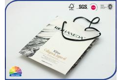 China Custom Paper Shopping Bags With Nylon Handle Matte Lamination supplier