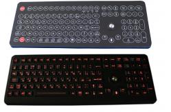 China USB desk top  membrane industrial keyboard with trackball 16mm ,108 key supplier