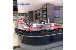 China Fan Cooling Butcher Display Fridge Frost Free Refrigerated Meat Cooler Case supplier