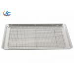 RK Bakeware China-16 Gauge Wire in Rim Aluminum Sheet Pan with Footed Cooling Rack / Pan Grate for sale