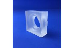 China Frosted Surface Quartz Glass Plate With Stepped Bore Tolerance 0.02 Mm supplier