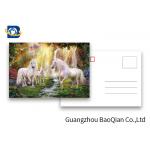 Full Color Animated Postcards , Two Sides Custom Lenticular Printing 0.6 MM PET for sale