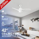 Mini Color Changing Lighting Small Led Ceiling Fan With Light And Remote for sale