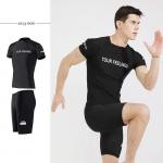 Black Men'S Two Piece Swim Set Diving Suit Sun Proof Mens 2 Piece Swimsuit Student for sale