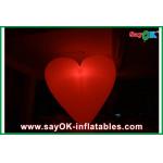 Party Decoration Inflatable Heart Diameter 2m With 12 Led Lighting Colors for sale