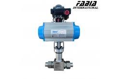 China Pneumatic High Pressure Two Way Internal Tooth Ball Valve supplier