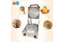 China Semi Automatic Gas Heating Rolled Sugar Cone Baking Machine supplier