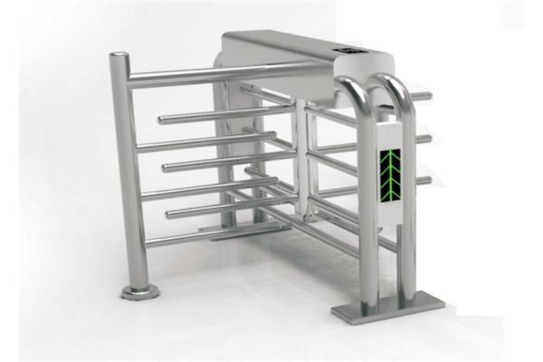 Entrance Security Half Height Turnstile Door With Fingerprint Reader
