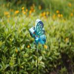 IP44 Metal Butterfly Solar Garden Ornaments Plug In LED Lamp for sale