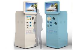 China Indoor / Outdoor Recycling Self Checkout Kiosk Durable With RFID Card Reader supplier