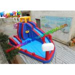 0.55MM PVC Tarpaulin Outdoor Inflatable Water Slides Kids Water Slide With Pool for sale
