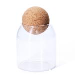 Clear Bamboo Glass Spice Jar Containers Set Glass Food Storage jars For Kitchen for sale