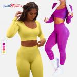 China 90% Nylon 10% Spandex Womens Two Pieces Workout Clothes for sale