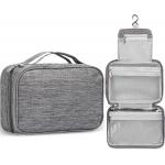 Ladies portable cosmeticbags large capacity double-layer zipper travel cosmetic bag male toiletry bag with dividers for sale