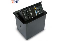 China Pneumatic Pop Up Desktop Power Sockets With USB / Network / 3.5 Audio supplier