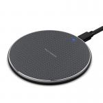 High Power 110 KHZ Round Wireless Charger Desktop Aluminum Alloy for sale
