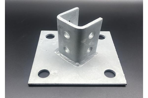 Customized Shape Powder Coated Strut Channel Post Base