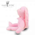 37 X 24cm Pink Stuffed Bunny Toy Stripe Rabbit Animal Customized