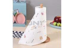 China Multi Purpose Disposable Kitchen Spunlace Nonwoven Fabric Printing Pattern Paper Towel supplier