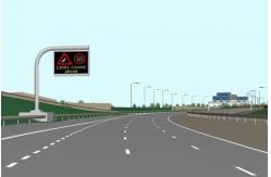 China SMD P16 LED Traffic Signs Speed Limit Safety Signs With Strong Panel Frame supplier