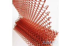 China Red Coil Metal Mesh Curtains Chainmail Fireplace Screen Drapery supplier