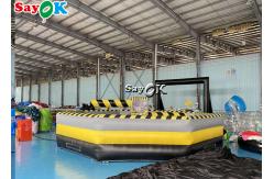 China Inflatable Carnival Games 7m Crazy Inflatable Wipeout Game Meltdown Machine For Amusement supplier