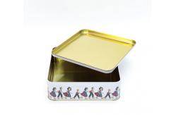 China Rectangular Candy Cookies Metal Tin Biscuit Tin Container supplier
