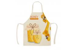 China Apron Bee Pattern Flax Waterproof And Oil-Proof Pattern Beekeeping Outfits Customized Apron supplier