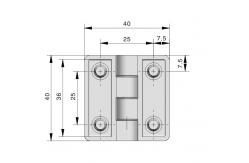 China Rotation External Cabinet Door Hinges Zinc Alloy For Tool Box supplier